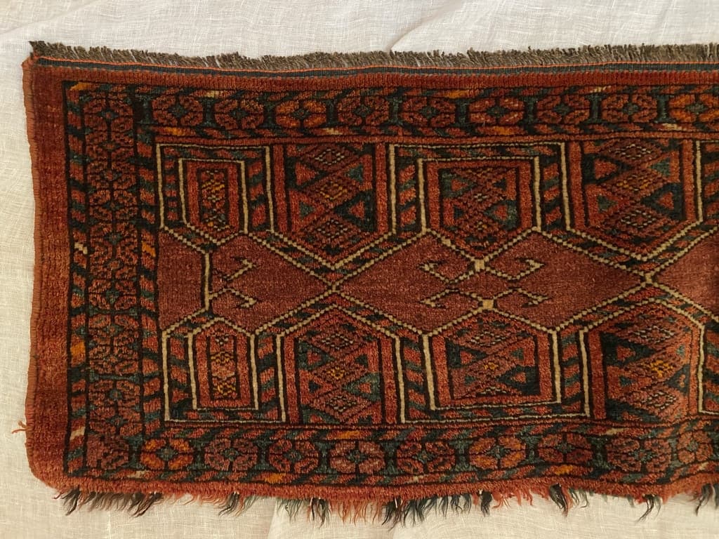 old turkmen torba tent bag