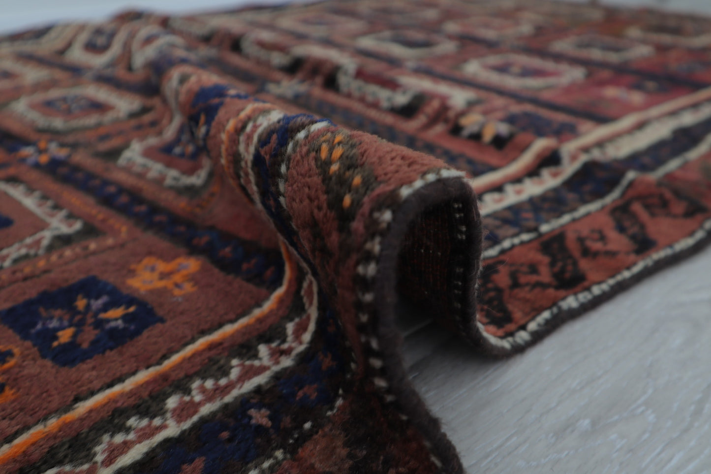 A-296 old baluch rug