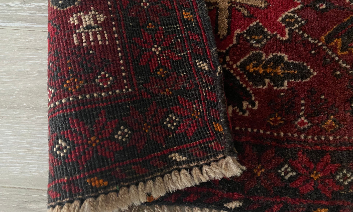 A-324 vintage Baluch rug